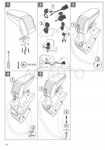 Rati V00899 ПІДЛІКОТНИК СТАНДАРТ Ford Connect, 2014-2018 р.в