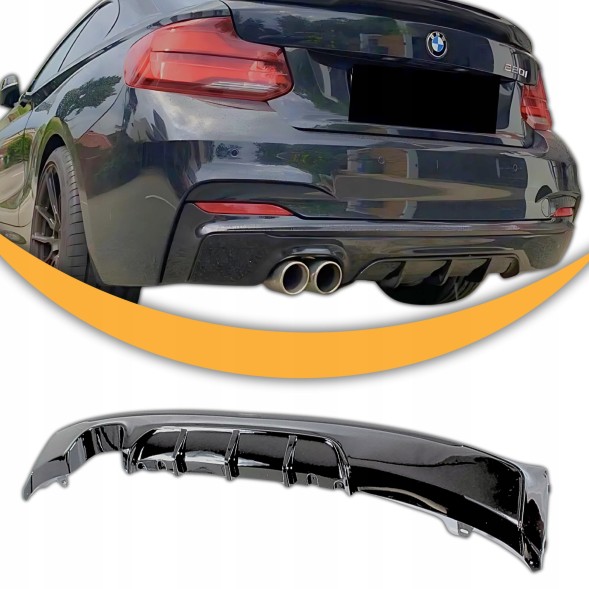 Китай Dyfuzor Dokładka Zderzaka M Performance BMW F22 F23 Дифузор BMW F22 F23 M Пакет Накладка Заднього бампера Чорний Блиск Лоток