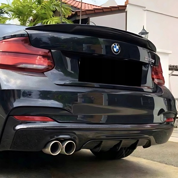Китай Dyfuzor Dokładka Zderzaka M Performance BMW F22 F23 Дифузор BMW F22 F23 M Пакет Накладка Заднього бампера Чорний Блиск Лоток