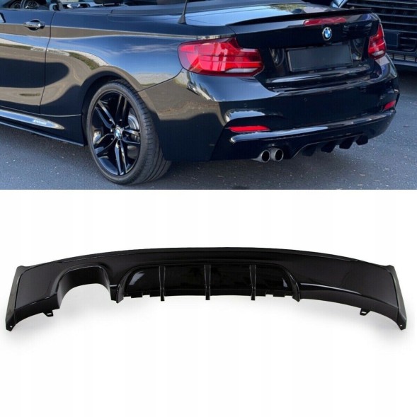 Китай Dyfuzor Dokładka Zderzaka M Performance BMW F22 F23 Дифузор BMW F22 F23 M Пакет Накладка Заднього бампера Чорний Блиск Лоток