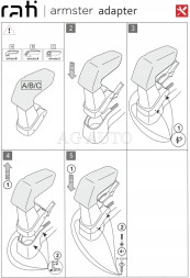 Rati V05222A Підлокітник Armster 3, Toyota Yaris, 2014-2020, тканина