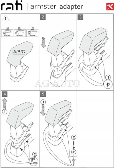 Rati V05222A Підлокітник Armster 3, Toyota Yaris, 2014-2020, тканина
