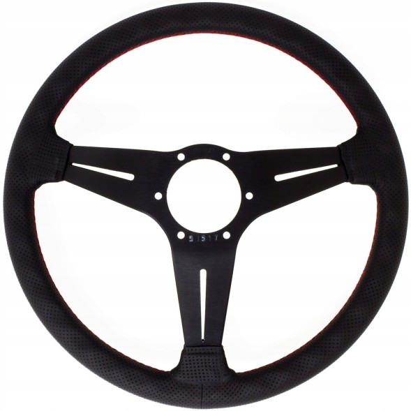 Nardi 6069.35.2093 Оригінальний шкіряний руль Nardi Deep Corn Black