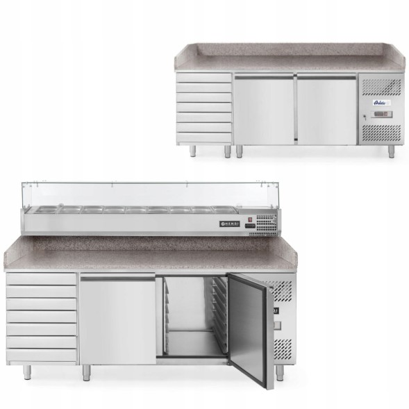 Китай WEW-SC-HP-1002466 Холодильний стіл Hendi 232842 2-дверний 202см Гранітна стільниця Гастрономія