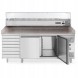 Китай WEW-SC-HP-1002466 Холодильний стіл Hendi 232842 2-дверний 202см Гранітна стільниця Гастрономія