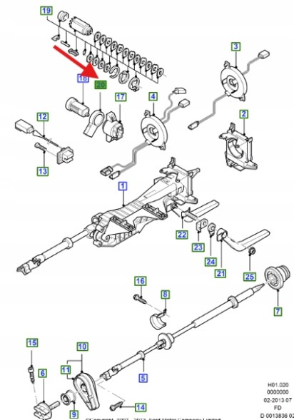 Ford OE ПРИЙМАЧ ФОРД МОНДЕО 1994-1996 1019328 _ 96BP-15607-AB