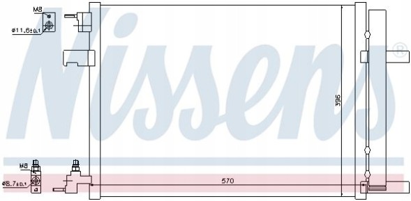 Nissens 940134 Конденсатор радіатора кондиціонування повітря 940134 nissens