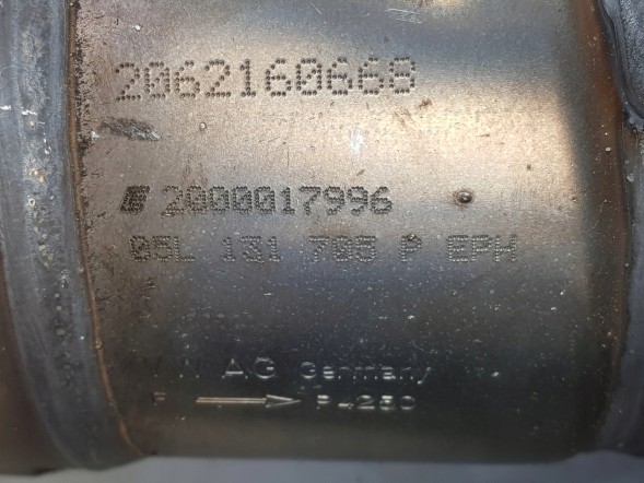 Volkswagen OE 05L131723G 05L131705P Фільтр твердих частинок DPF Volkswagen Golf VIII 2.0 TDI