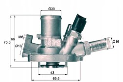 Mahle MAH/TI 151 80/ZAPS ТЕРМОСТАТ MAHLE FIAT 80C 1.4