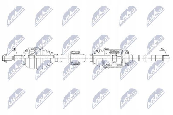 NTY NPW-FR-107 Nty npw-fr-107 карданний вал