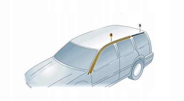 Volkswagen OE 1J9853705.H ПЛАНКА ПОКРІВЕЛЬНА ПРОКЛАДКА VW Bora Golf IV Variant ліва АСО