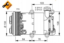 NRF 32410 Nrf компресор кондиціонера ford transit 06-