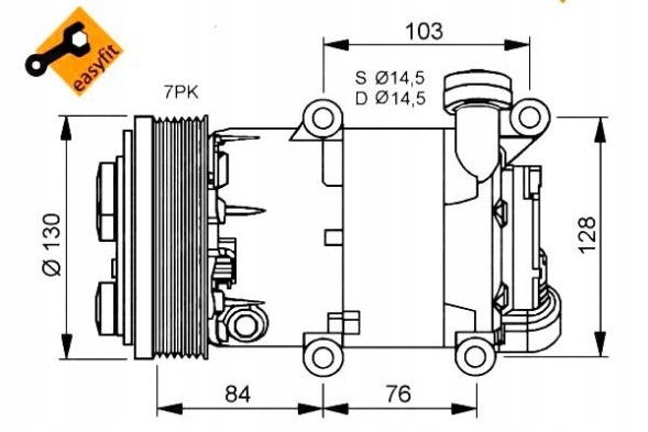 NRF 32410 Nrf компресор кондиціонера ford transit 06-