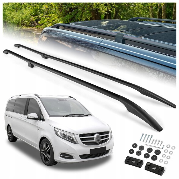 CHROMEMASTER OM-RR-D0011B-002 Пороги даху багажник для MERCEDES V-KLASA W447 2014- SHORT | КОРОТКИЙ