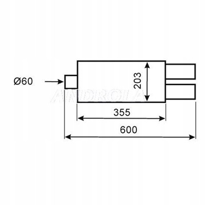 WM Sport 93808 Спортивний глушник вихлопу WMR5 C1x167x77 600 DTM OVAL