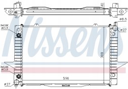 Nissens 65548A Радіатор, система охолодження двигуна nissens 65548a