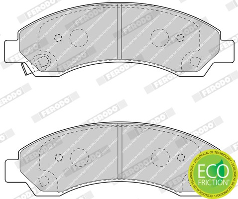 FDB4625 FERODO Комплект гальмівних колодок з 4 шт дисків