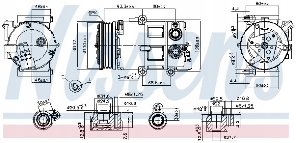 Nissens 890179 Компресор кондиціонера nissens 890179