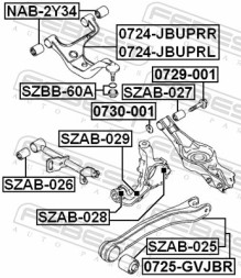 SZAB 028 FEBEST Сайлентблок