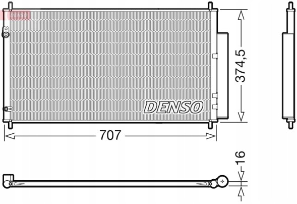 Denso DCN40025 Конденсатор honda oe civic ix 13-