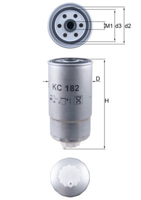 KC182 MAHLE ORIGINAL Фільтр палива