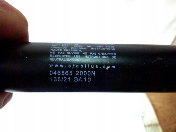 Stabilus Газовий привід stabilus 046865 2000N 135/20 ba10 L485 мм