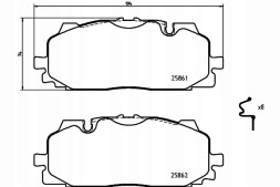 Brembo P 85 165X Brembo p 85 165x набір гальмівних колодок, дискові гальма