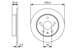 0986479C44 BOSCH Диск гальмівний