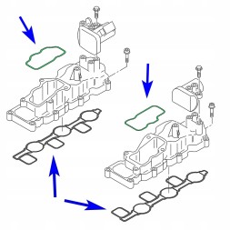 Tafmet ZKWUx2/3/T Заглушка клапанів впускного колектора Tafmet Diesel Audi VW