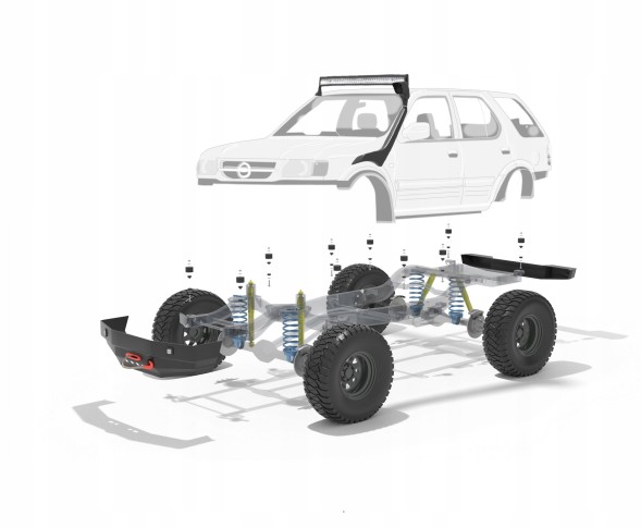 Китай Opel Frontera B Body Lift 50mm Lift 2 cale / wersja 5 drzwiowa ZL590 4x4 Opel Frontera B Body Lift 50мм Lift 2 дюйми / 5-дверна версія ZL590 4х4