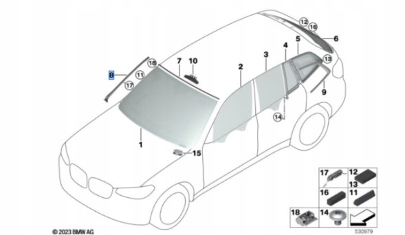 BMW OE 51137399032 BMW X3 G01 LISTWA ZGARNIAJĄCA ODPROWADZAJĄCA WODĘ PRAWA 7399032 51137399032 BMW X3 G01 СКРЕБКОВА ПЛАНКА ДЛЯ ВІДВЕДЕННЯ ВОДИ ПРАВА 7399032 51137399032