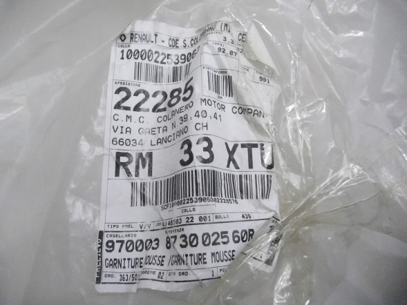 Renault OE Оббивка сидінь RENAULT KOLEOS OE 873002560R