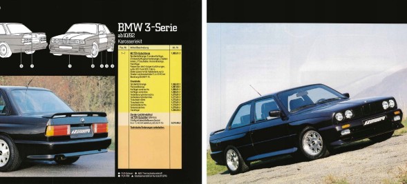Zender 1.265.01.1 ОБТІЧНИКИ СПОЙЛЕРА КОМПЛЕКТ КРИЛА BMW E30 ПАКЕТ ZENDER GMBH ТИП 1265011