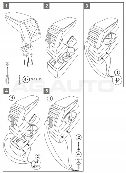 Rati V00848 СТАНДАРТНИЙ ПІДЛОКІТНИК Mazda CX-3, 2015- ,