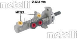 05 0833 METELLI Циліндр гідравлічний гальмівний