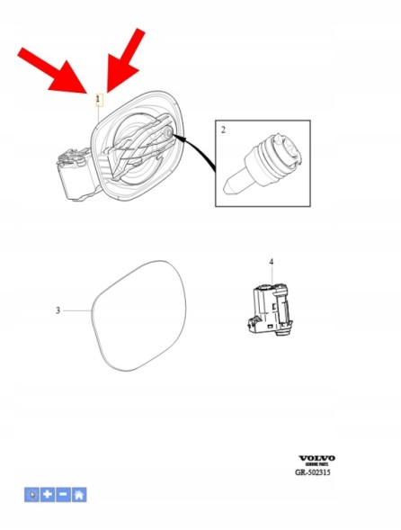 Volvo OE Volvo 32399256 OE Кришка гнізда зарядки VOLVO XC60 2025- OEM/OE 32399256