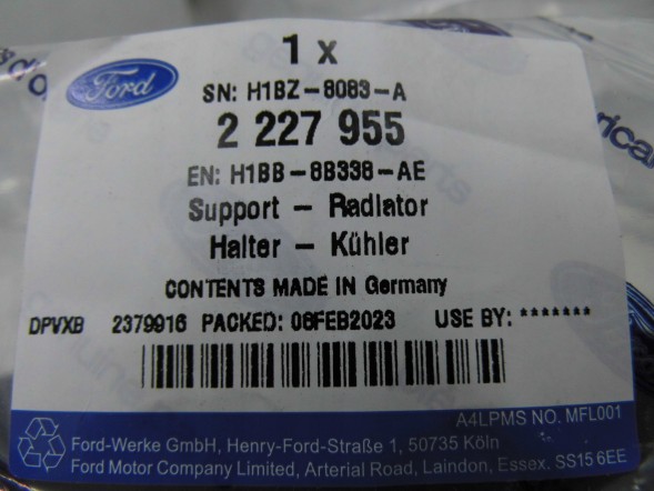 Ford OE H1BB-8B338-AE Накладка переднього ременя fiesta mk8 2017- ford oe _ 2227955 _ h1bb-8b338-ae