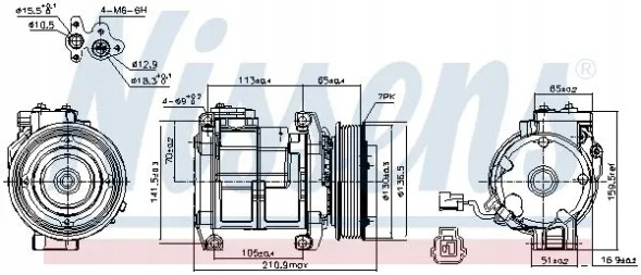 Nissens 89084 Компресор кондиціонера 89084 nissens