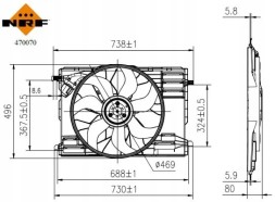 NRF 470070 Nrf470070 вентилятор охолодження mercedes a 18-