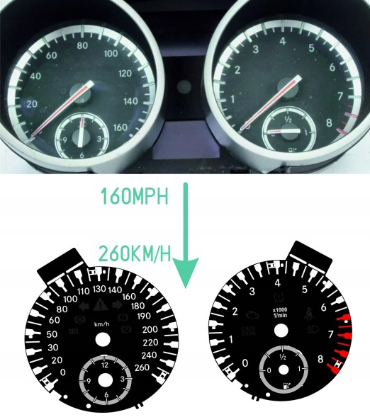 Moman 0089688091135 Mercedes-Benz R171 SLK 350 160Mph-260Kmh в зборі з заводською контррамою