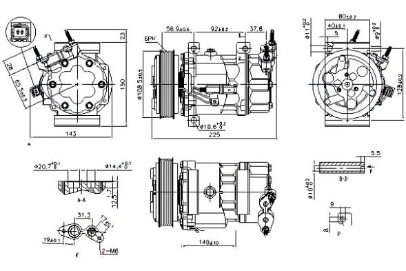 Nissens 890041 Компресор кондиціонера міні (r56) (r57) (r58) (r59