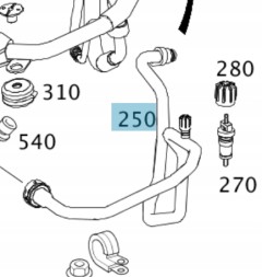 Mercedes-Benz OE A 204 830 26 15 шнур низького тиску, кондиціонер