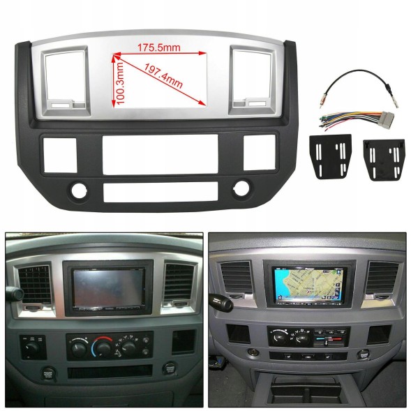 USA USA-LLX00103 РАМКА РАДІО 2-DIN DODGE РАМ 1500 2500 3500 2006-2009