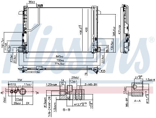 940035 NISSENS Радіатор кондиціонера First Fit