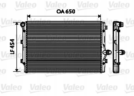 Valeo 734333 Охолоджувач води 734333 valeo audi a3 8p/8pa/8p7