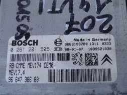 Peugeot OE 0261201505 9664738680 BSI 2004 P02-00 9663798180 КОМП'ЮТЕР КЕРУВАННЯ ДВИГУНОМ PEUGEOT 1.4 1.6 VTI