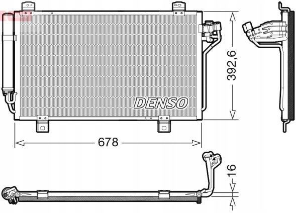 Denso DCN44015 Конденсатор, кондиціонер denso dcn44015