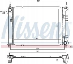 Nissens 67603 Охолоджувач води 67603 nissens hyundai kia venga