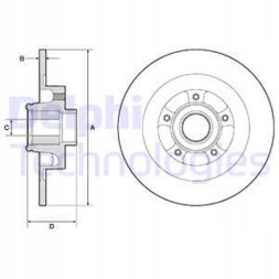Delphi BG9134RS Delphi bg9134rs гальмівний диск (1шт)
