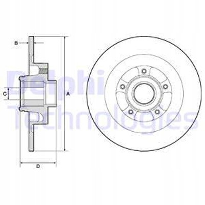 Delphi BG9134RS Delphi bg9134rs гальмівний диск (1шт)